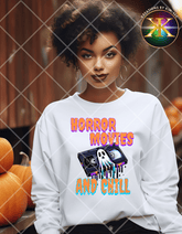 Digital Download Horror Movies And Chill PNG Design (NOT A PHYSICAL ITEM)