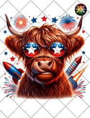Digital Download American Highland Cow Design (NOT A PHYSICAL ITEM)