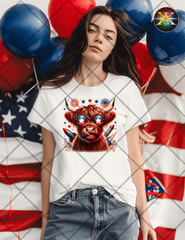 Digital Download American Highland Cow Design (NOT A PHYSICAL ITEM)