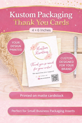 Kustom Packaging Thank You Cards