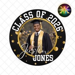 Graduate Circle Cutting Board Canva Template