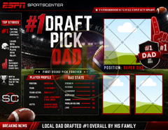 Editable Father’s Day Sports Photo Collage Templates | Football, Basketball & Baseball Edition