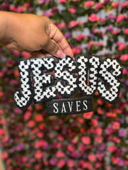 Jesus Saves Chenille Patch