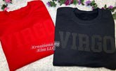 Zodiac Puff Print Crewneck/Hoodie