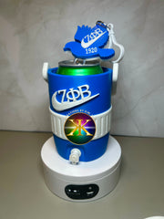 Custom Greek 3D Printed Mini Can Koozie & Can Opener Keychain Set | Personalized Drink Holder