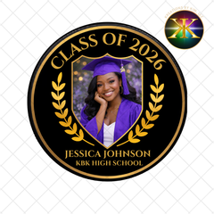 Graduate Circle Cutting Board Canva Template