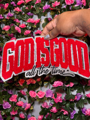 God Is Good Sequin/Chenille Patch