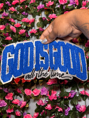 God Is Good Sequin/Chenille Patch