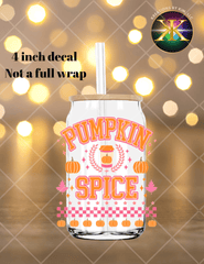 Pumpkin Spice 4 Inch UV Decal