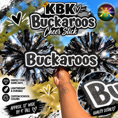 KBK Buckaroos Cheer Stick🤍🖤