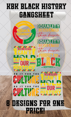 KBK Black History Sublimation Gang Sheet – 24x36