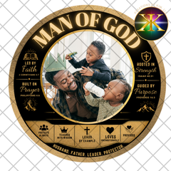 Man of God Cutting Board Template | Editable Father’s Day Canva Template