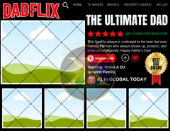DadFlix Canva Template Bundle | Editable Father’s Day Photo Collage Template