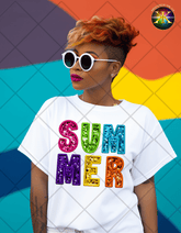 Digital Download Faux Sequin Summer PNG Design (NOT A PHYSICAL ITEM)