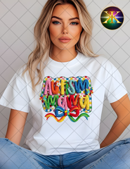 Faux Yarn Autism Mama Sublimation Shirt Transfer