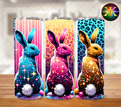 Glitter Leopard Bunnies Sublimation Transfer Wrap
