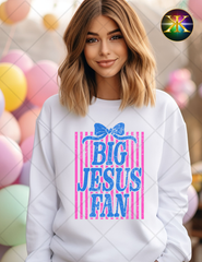 Big Jesus Fan Sublimation Shirt Transfer