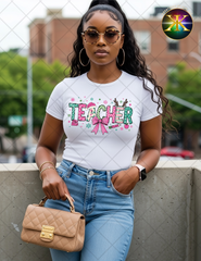 Christmas Teacher Sublimation Shirt Transfer