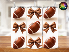 Digital Download Coquette Football 20 Ounce Tumbler Design (NOT A PHYSICAL ITEM)