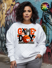 Faux Yarn Basketball Game Day Sublimation Shirt Transfer