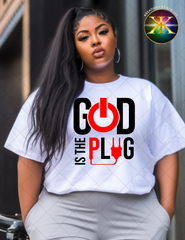 God Is The Plug Sublimation Shirt Transfer