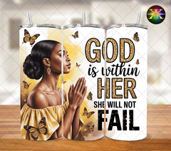 God Is Within Her Sublimation Transfer Wrap
