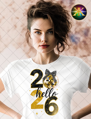 Hello 2026 New Year Sublimation Shirt Transfer