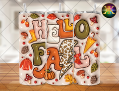 Hello Fall Inflated Sublimation Transfer Wrap