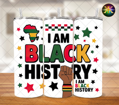 I Am Black History Fist Future Sublimation Transfer Wrap