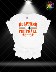 Dolphins Football Sublimation Shirt Transfer (10-11 inches in width)