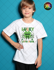 Youth Lucky Little Dude Sublimation Shirt Transfer - 8 Inches