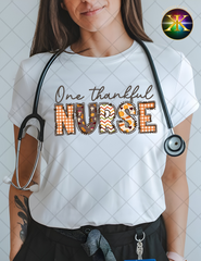 One Thankful Nurse Sublimation Shirt Transfer