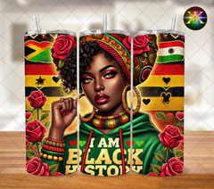 Roses I Am Black History Sublimation Transfer Wrap