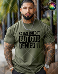 Screen Print Satan Tried It Transfer