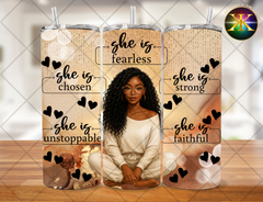 Digital Download She Is 20 Ounce Tumbler Design (NOT A PHYSICAL ITEM)