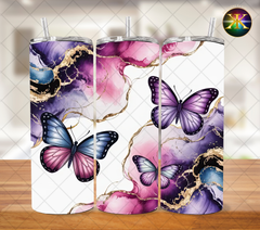 Watercolor Butterflies Sublimation Transfer Wrap