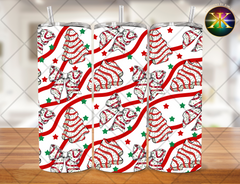 Xmas Tree Cakes Sublimation Transfer Wrap