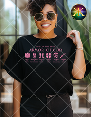 Screen Print Armor Of God (Pink Font) Design