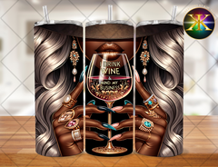 I Drink Wine & Mind My Business Sublimation Transfer Wrap