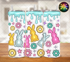 Inflated Easter Bunnies Sublimation Transfer Wrap