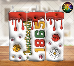 Inflated Juneteenth 1865 Sublimation Transfer Wrap