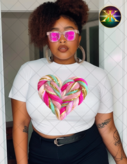 Pastel Valentine Heart Sublimation Shirt Transfer