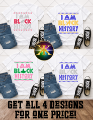 KBK I Am Black History Sororities Sublimation Gang Sheet