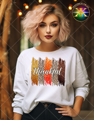 Thankful Leopard Print Sublimation Shirt Transfer