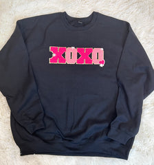 XOXO Pink & Red Chenille Patch