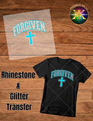 Rhinestone & Glitter Forgiven Transfer
