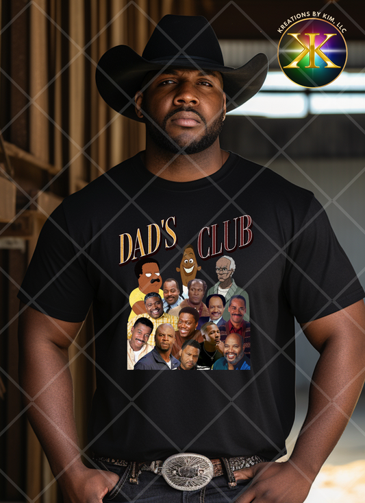 Black Sitcom Dad's Club Graphic Shirt