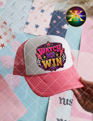 Watch Me Win Sublimation Hat Transfer