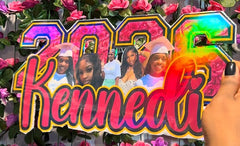 Custom Graduation Handboard with Photos | Senior Keepsake | Personalized Graduation Hand Sign