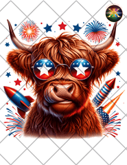Digital Download American Highland Cow Design (NOT A PHYSICAL ITEM)